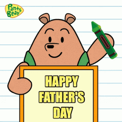 Happy Fathers Day Brother Coloring Pen Pants Bear GIF