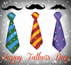 Happy Fathers Day Brother Neckties And Moustaches GIF