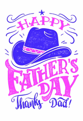 Happy Fathers Day Dad Cowboy
