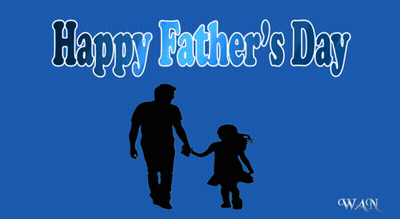 Happy Fathers Day Greeting Card Silhouette GIF