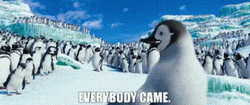 Happy Feet Everybody Came GIF