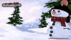 Happy Festivus Snow Man GIF