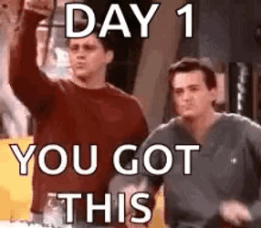 Happy First Day Friends Joey And Chandler GIF