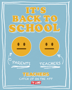 Happy First Day Of School Different Emojis GIF