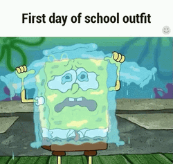 Happy First Day Of School Spongebob Outfit GIF