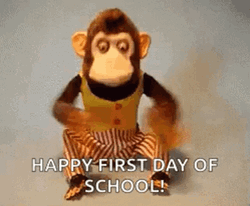 Happy First Day Of School Toy Story Monkey GIF