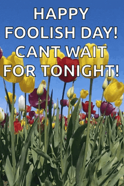 Happy Foolish Day Flowers GIF