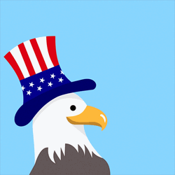 Happy Fourth American Bald Eagle GIF