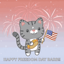 Happy Fourth Freedom Barb GIF
