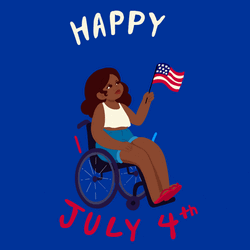Happy Fourth Of July PWD Woman GIF