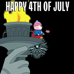Happy Fourth Of July Super Man Penguin GIF