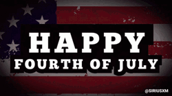 Happy Fourth With American Flag GIF