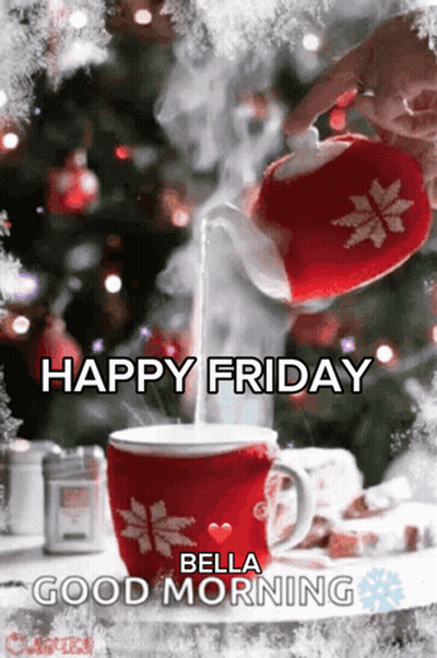 Happy Friday Bella Good Morning Pouring Milk Into Coffee GIF
