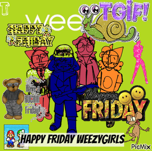 Happy Friday Cartoon Characters GIF