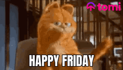Happy Friday Cat Garfield Animation GIF
