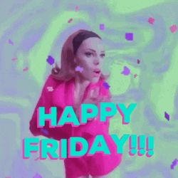 Happy Friday Dance Girl In Pink GIF