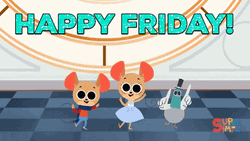 Happy Friday Dance Mouse Pigeon GIF