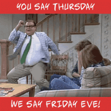 Happy Friday Eve Funny Dancing Fat Man GIF