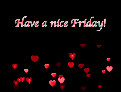 Happy Friday Funny Floating Hearts  GIF