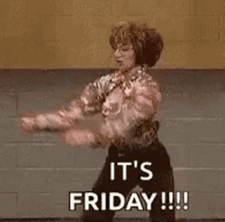Happy Friday Funny Hip Thrust Lady  GIF