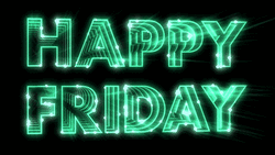Happy Friday Green Neon
