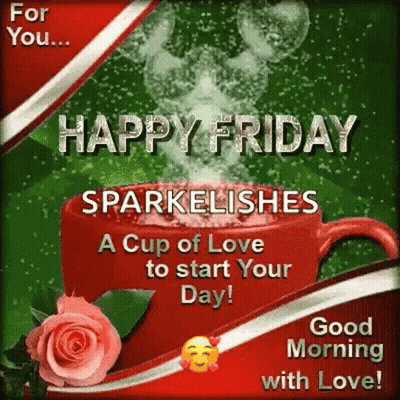 Happy Friday Greeting Card With Cup Of Love GIF