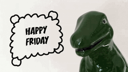 Happy Friday Halloween Crazy Plastic Dinosaur GIF