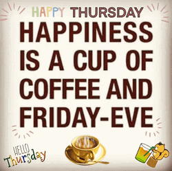 Happy Friday Jr With Cup Of Coffee GIF