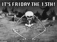 Happy Friday The 13Th Dancing Skeleton Animation GIF