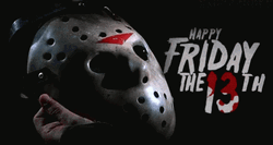 Happy Friday The 13Th Jason Voorhees Mask GIF