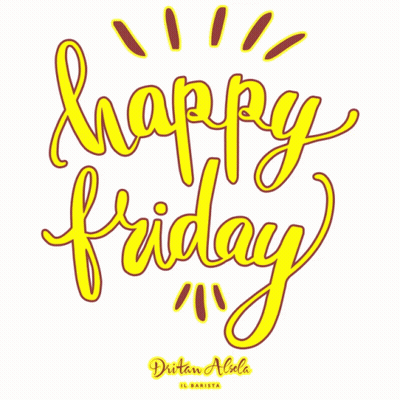 Happy Friday Yellow Poster GIF