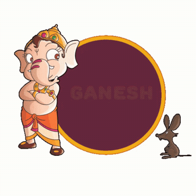 Happy Ganesh Chaturthi Cartoon Elephant GIF