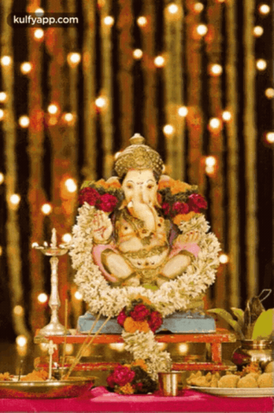 Happy Ganesh Chaturthi Elephant Wearing Hat GIF