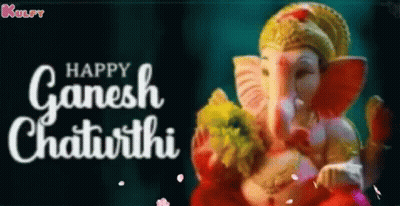 Happy Ganesh Chaturthi Ganesha Statue GIF
