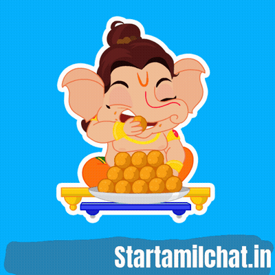 Happy Ganesh Chaturthi Greeting Card With Ganesha Painting GIF