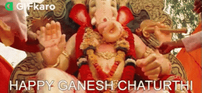 Happy Ganesh Chaturthi Statue GIF