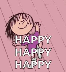 Happy Girl Animated Happy Dance GIF