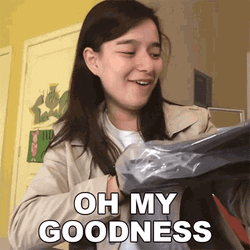 Happy Girl With Her Package Oh My God GIF