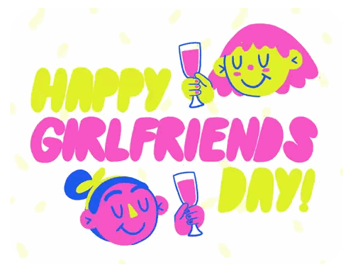 Happy Girlfriend's Day Poster Sticker
