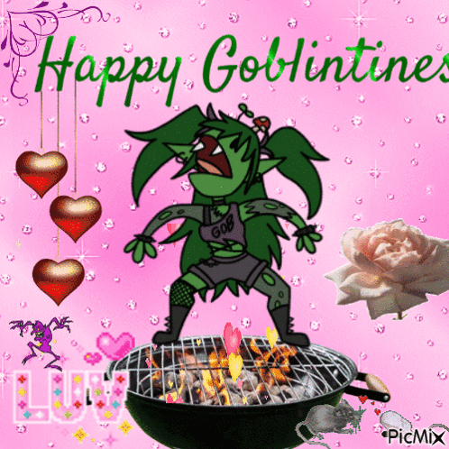 Happy Goblintine Greeting Card GIF