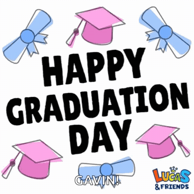 Happy Graduation Day Gavin Sign GIF
