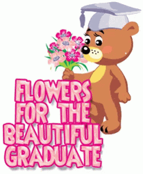 Happy Graduation Flowers For You GIF