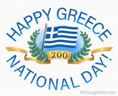 Happy Greece National Day Logo GIF