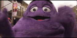 Happy Grimace Waving Hands GIF