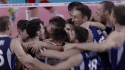 Happy Group Hug  Volleyball World GIF