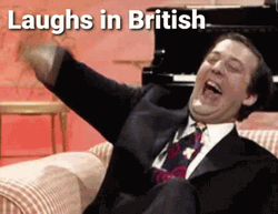Happy Guy Showing His British Teeth Laugh GIF