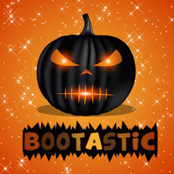 Happy Halloween Bootastic Shimmering Pumpkin GIF