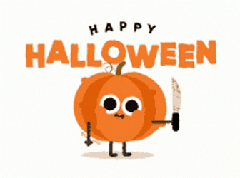 Happy Halloween Cute Pumpkin GIF