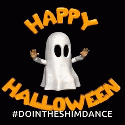 Happy Halloween Dancing Ghost GIF