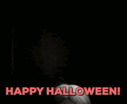Happy Halloween Funny Man Wearing Makeup And Wig GIF